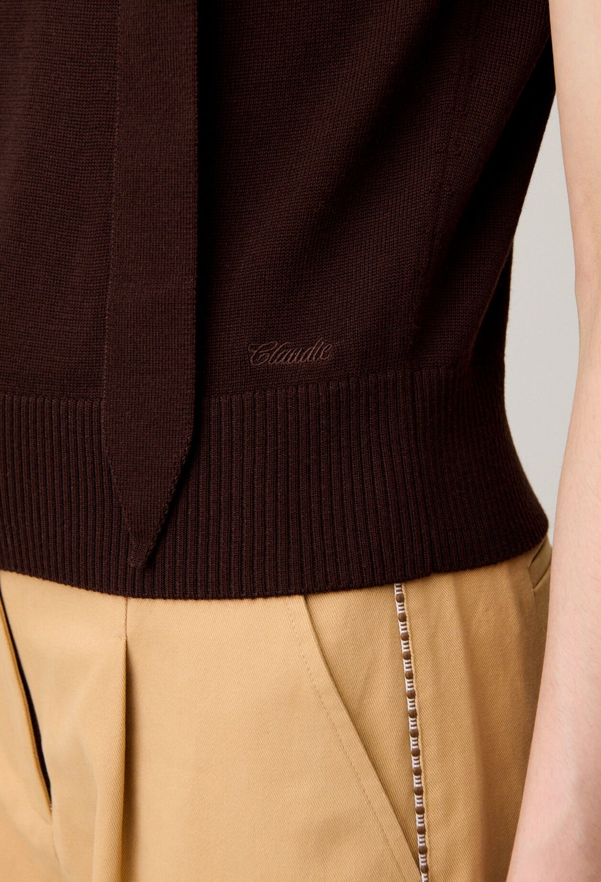 Layered wool jumper