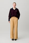 Contrast double collar knit jumper