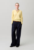 Layered collar wool jumper