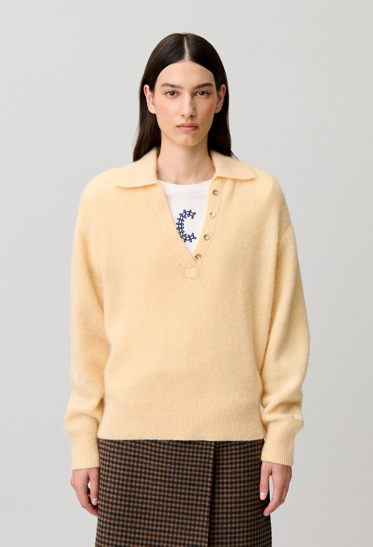 Relaxed fluffy knit jumper