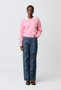 Detachable collar knit jumper