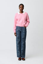 Detachable collar knit jumper