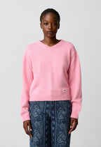 Detachable collar knit jumper
