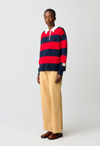 Knitted rugby polo jumper