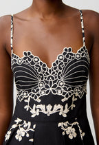 Floral embroidered strappy dress
