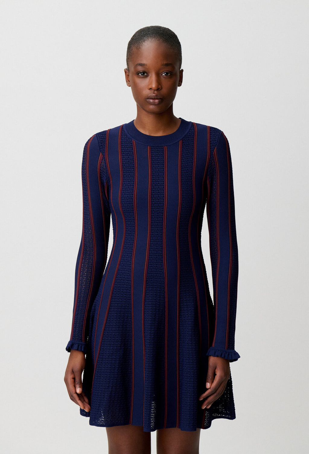 Short knitted skater dress