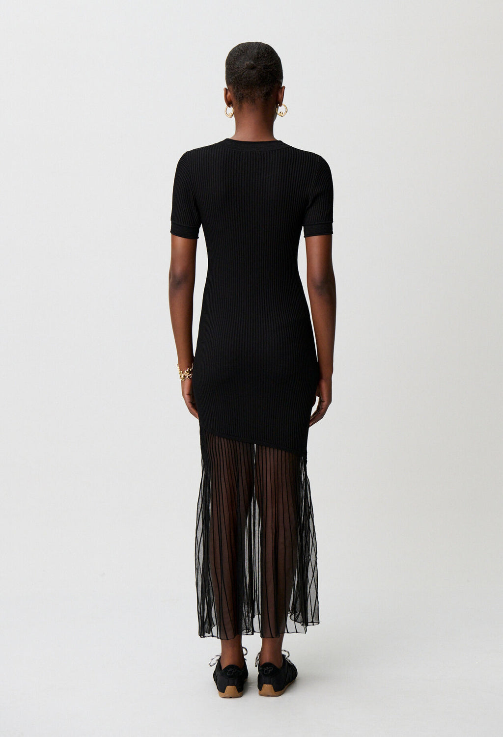 Long flared knitted dress