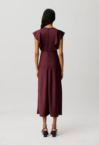 Slit Satin Maxi Dress