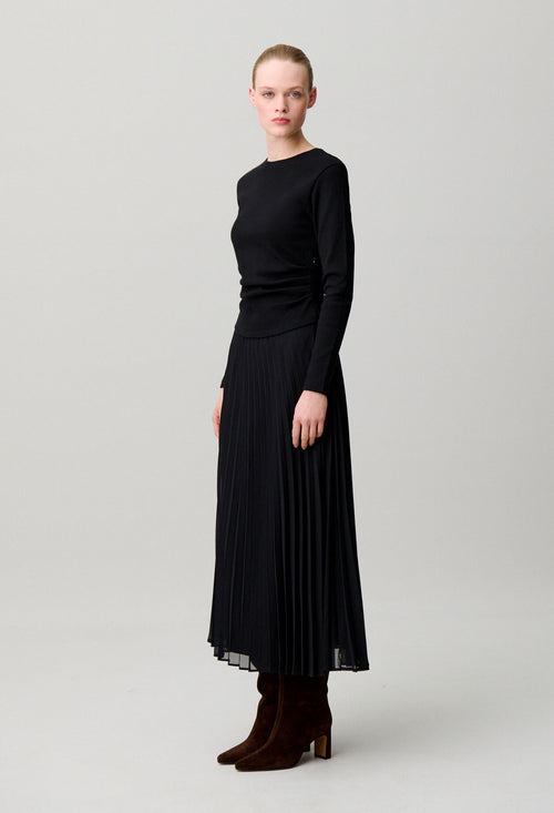 Bi-material t-shirt dress