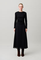 Bi-material t-shirt dress