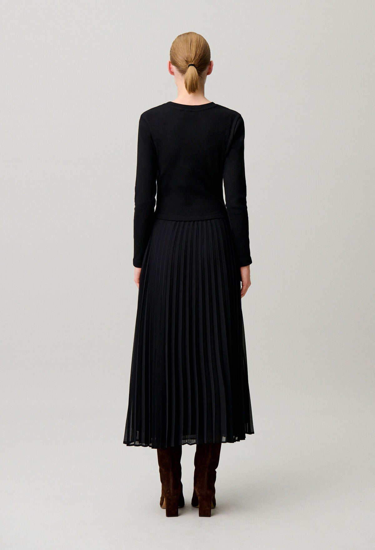 Bi-material t-shirt dress