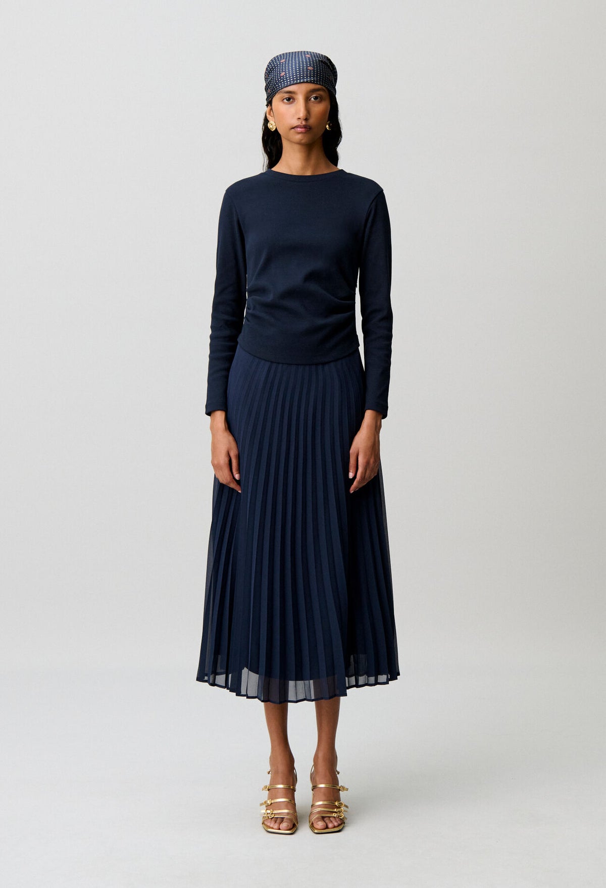 Bi-material t-shirt dress