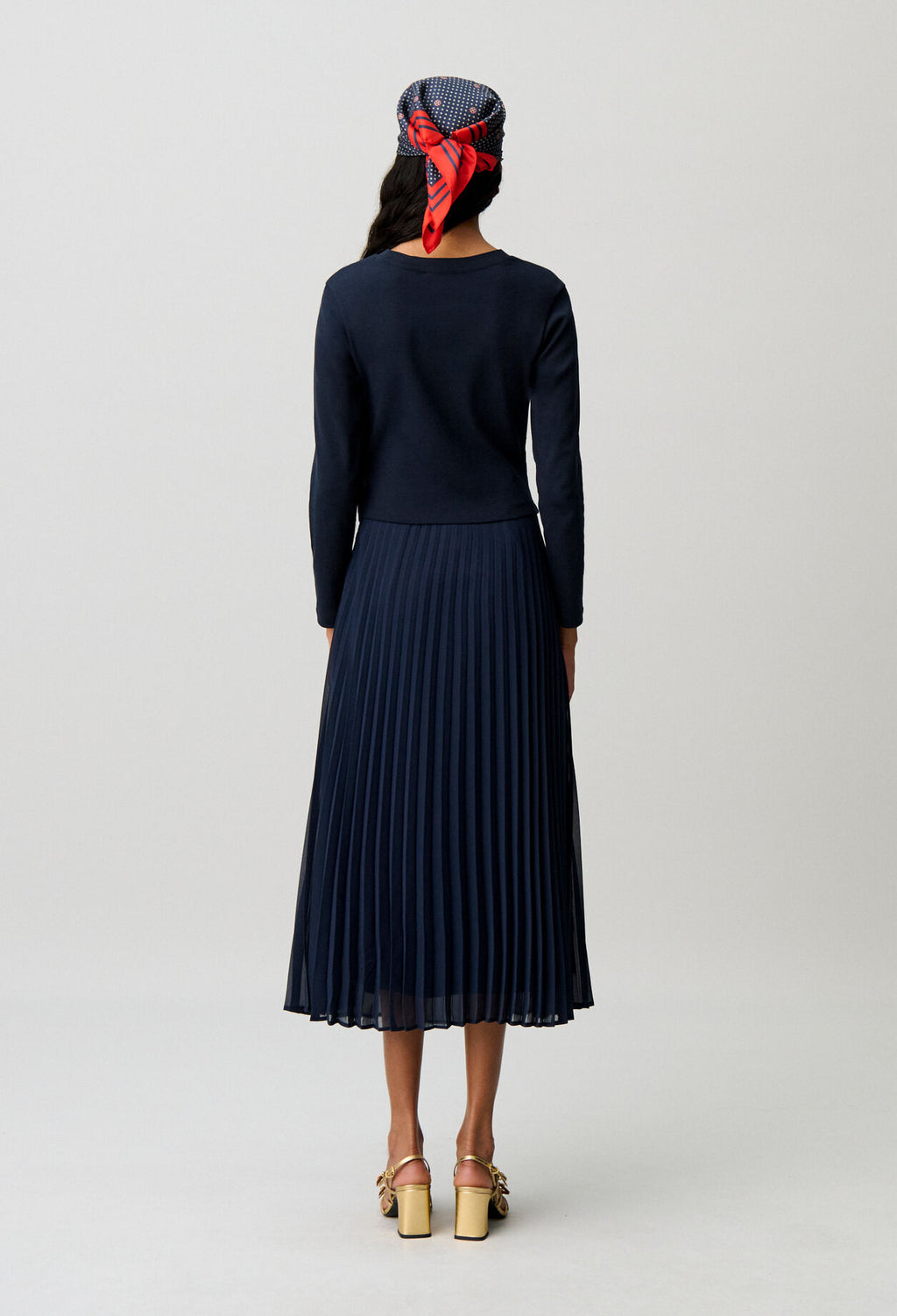 Bi-material t-shirt dress