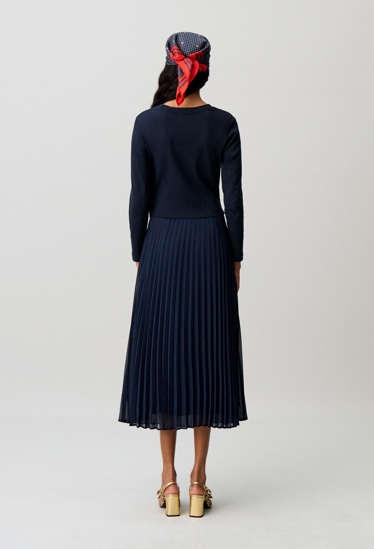 Bi-material t-shirt dress