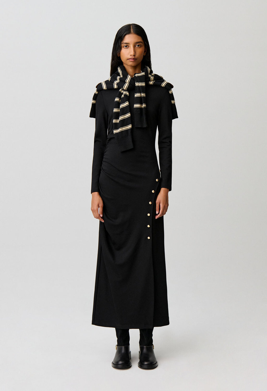 Long fitted jersey dress