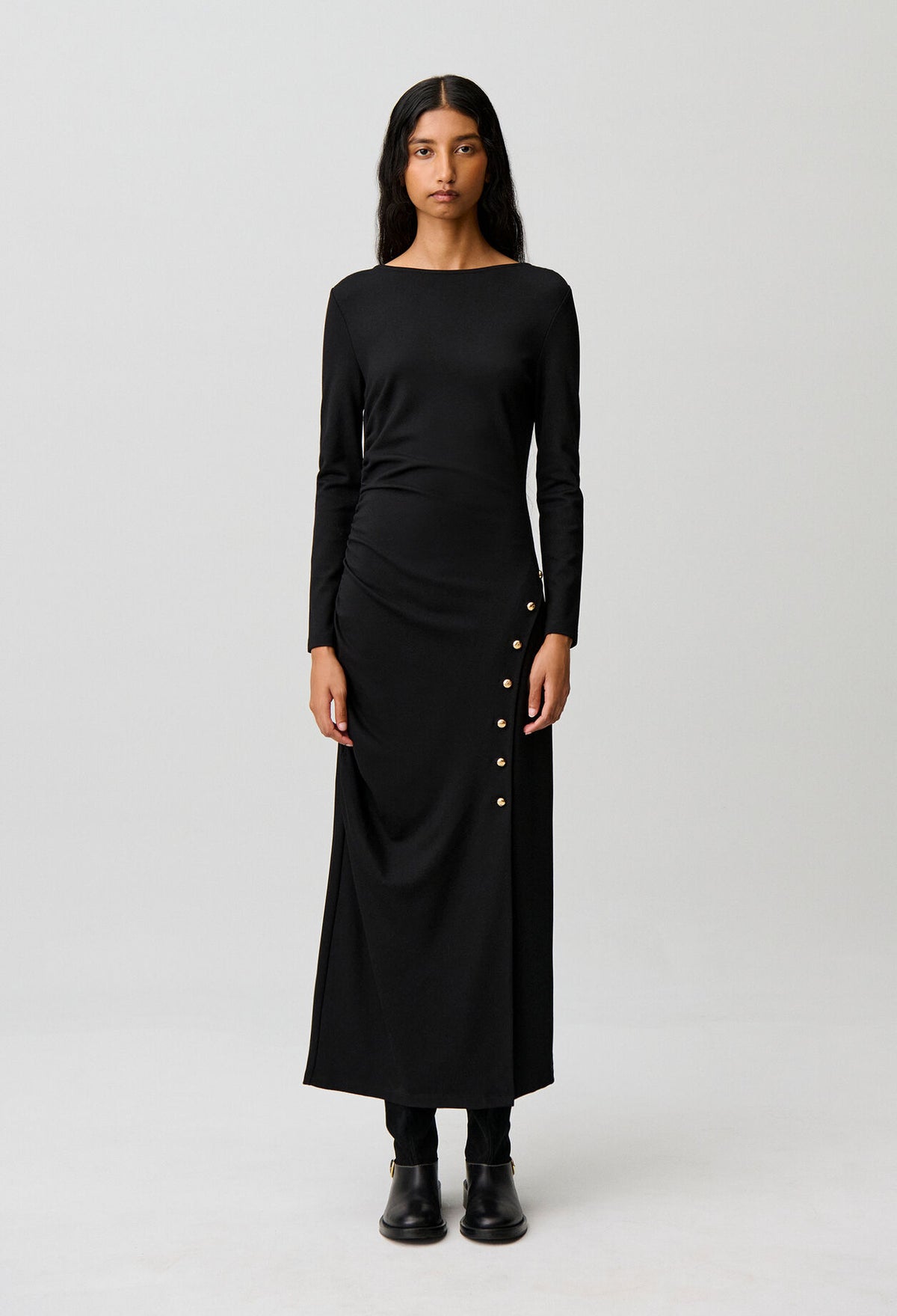 Long fitted jersey dress