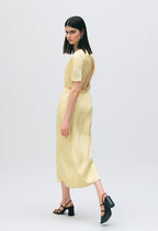 Satin lace open-back dress