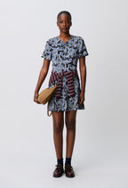 Flowy printed short dress