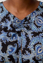 Flowy printed short dress
