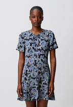 Flowy printed short dress