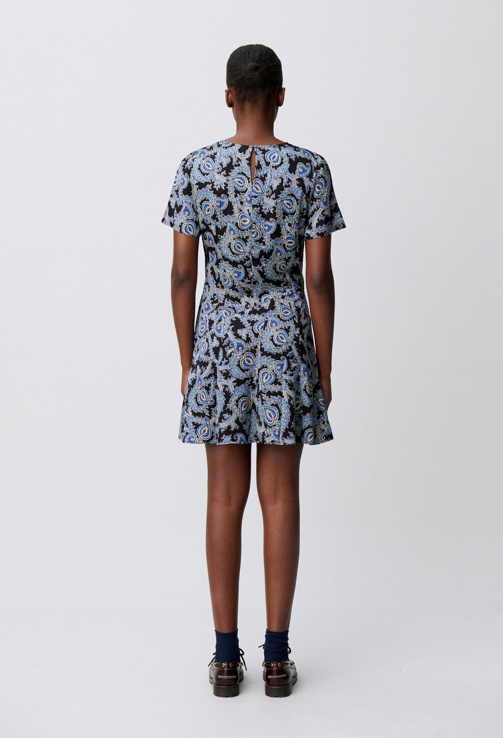 Flowy printed short dress