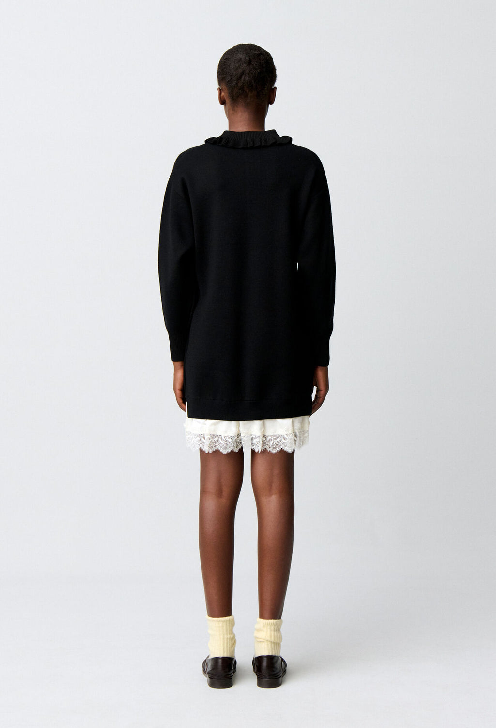 Satin and lace jumper dress