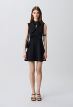 Short tie-neck dress
