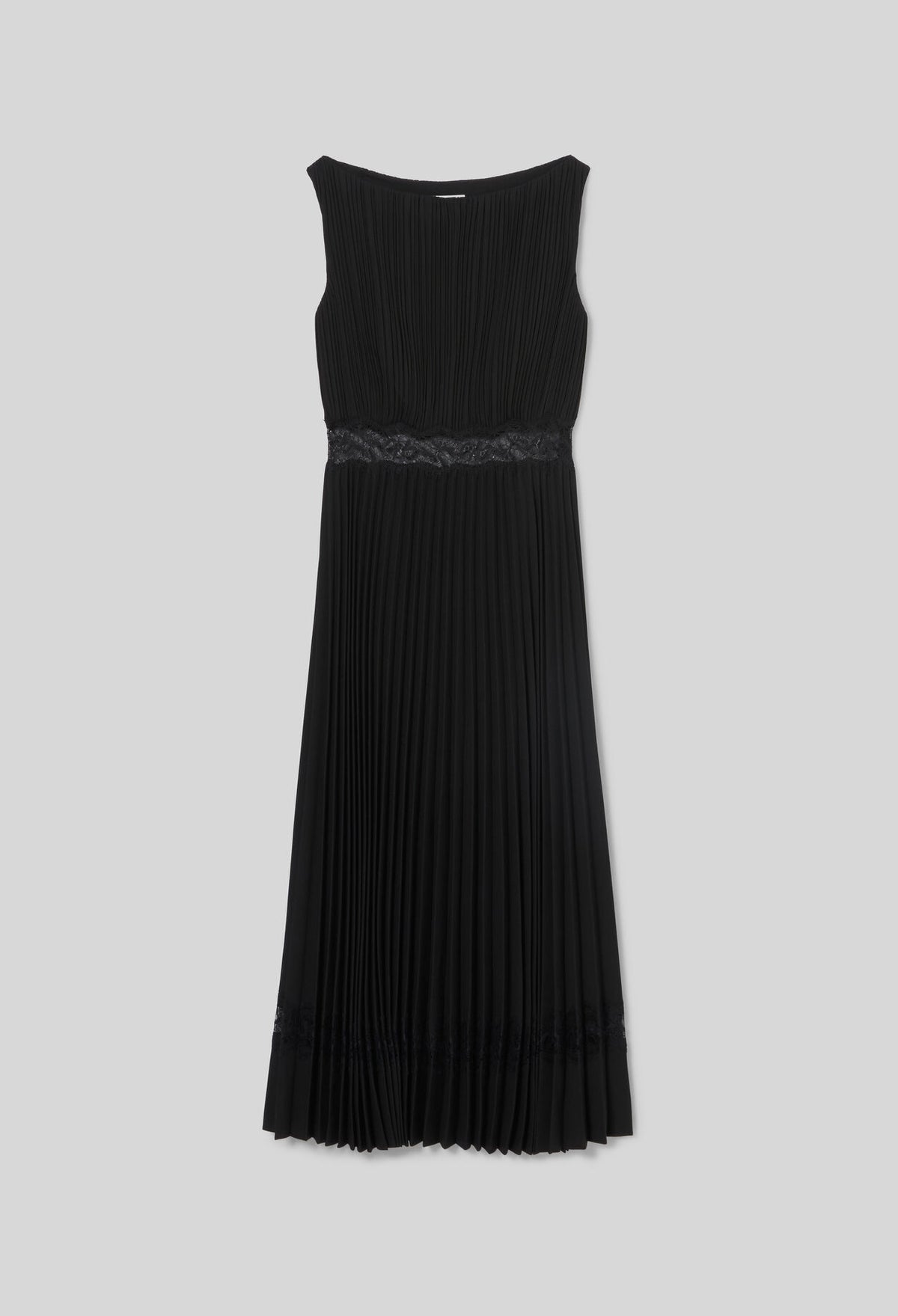 Flowy pleated satin dress