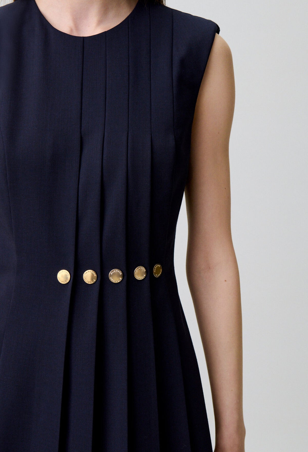 Fitted wool blend dress