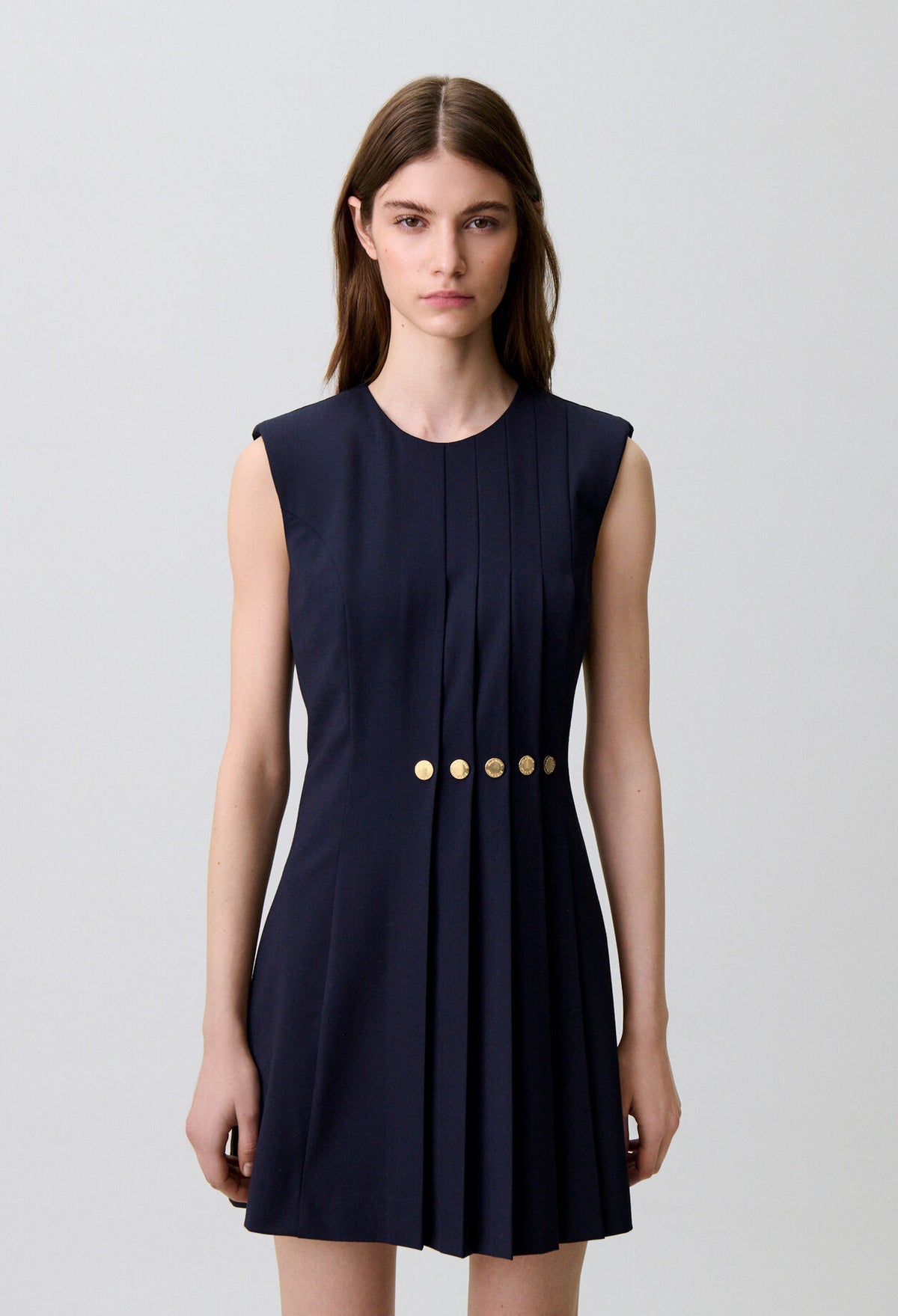 Fitted wool blend dress