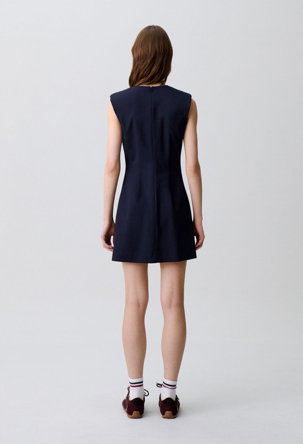 Fitted wool blend dress