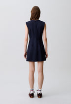 Fitted wool blend dress