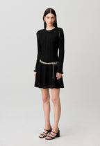Lurex knitted skater dress