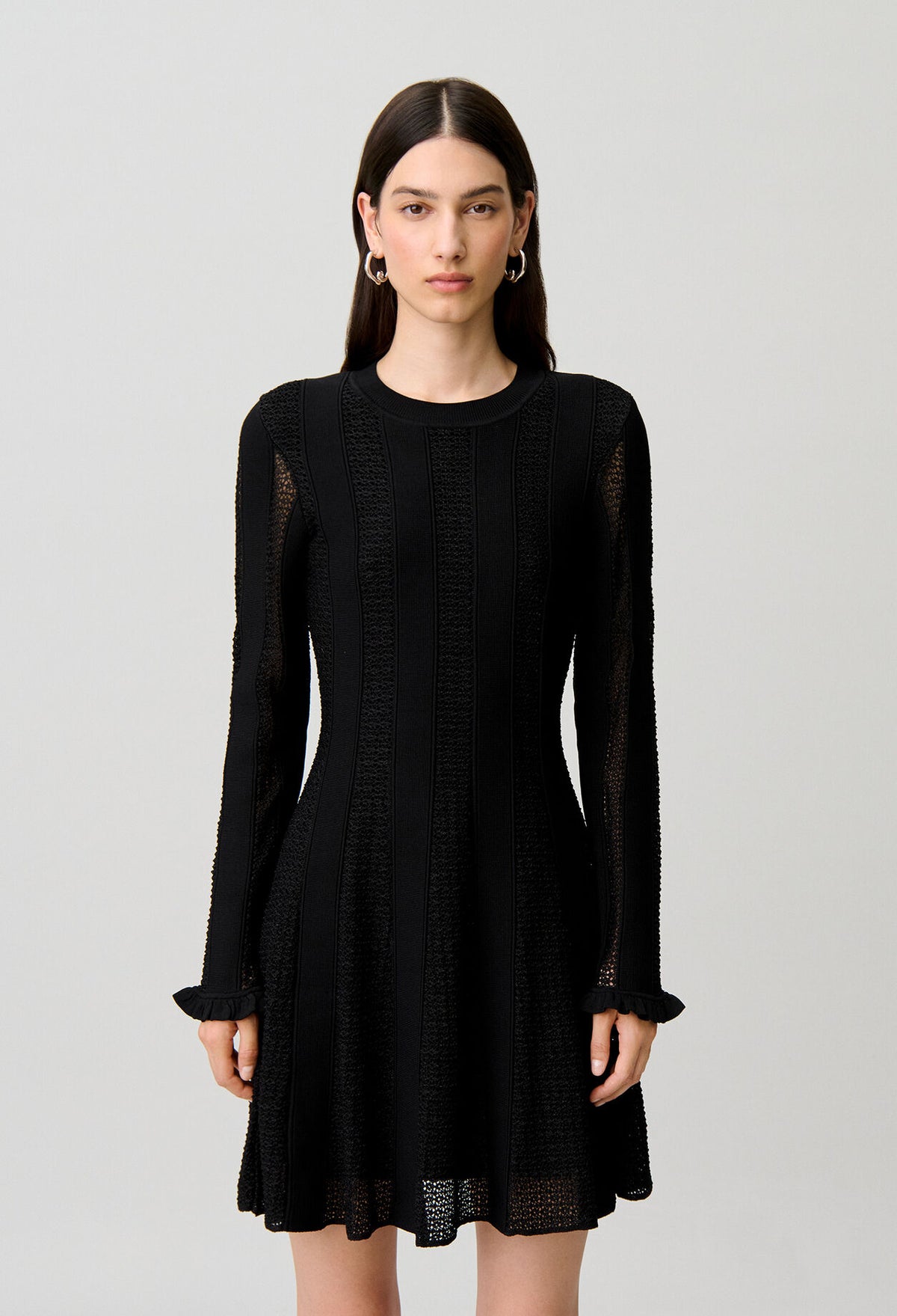 Lurex knitted skater dress