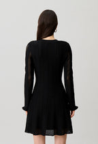 Lurex knitted skater dress