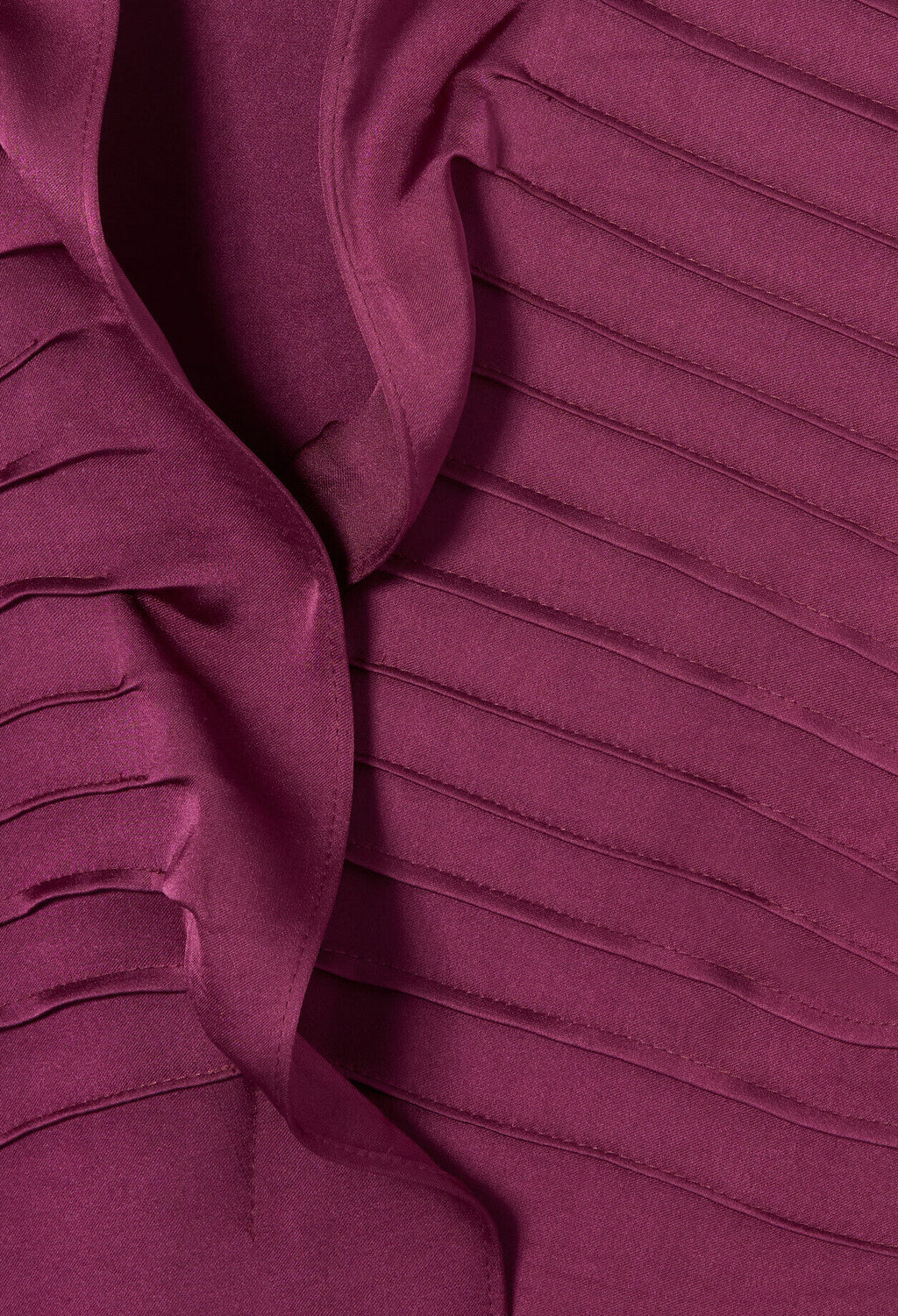 Satin ruffle collar dress