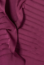 Satin ruffle collar dress