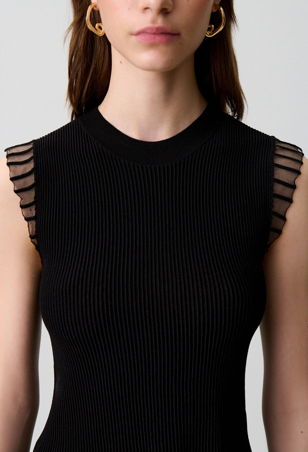High neck knit top