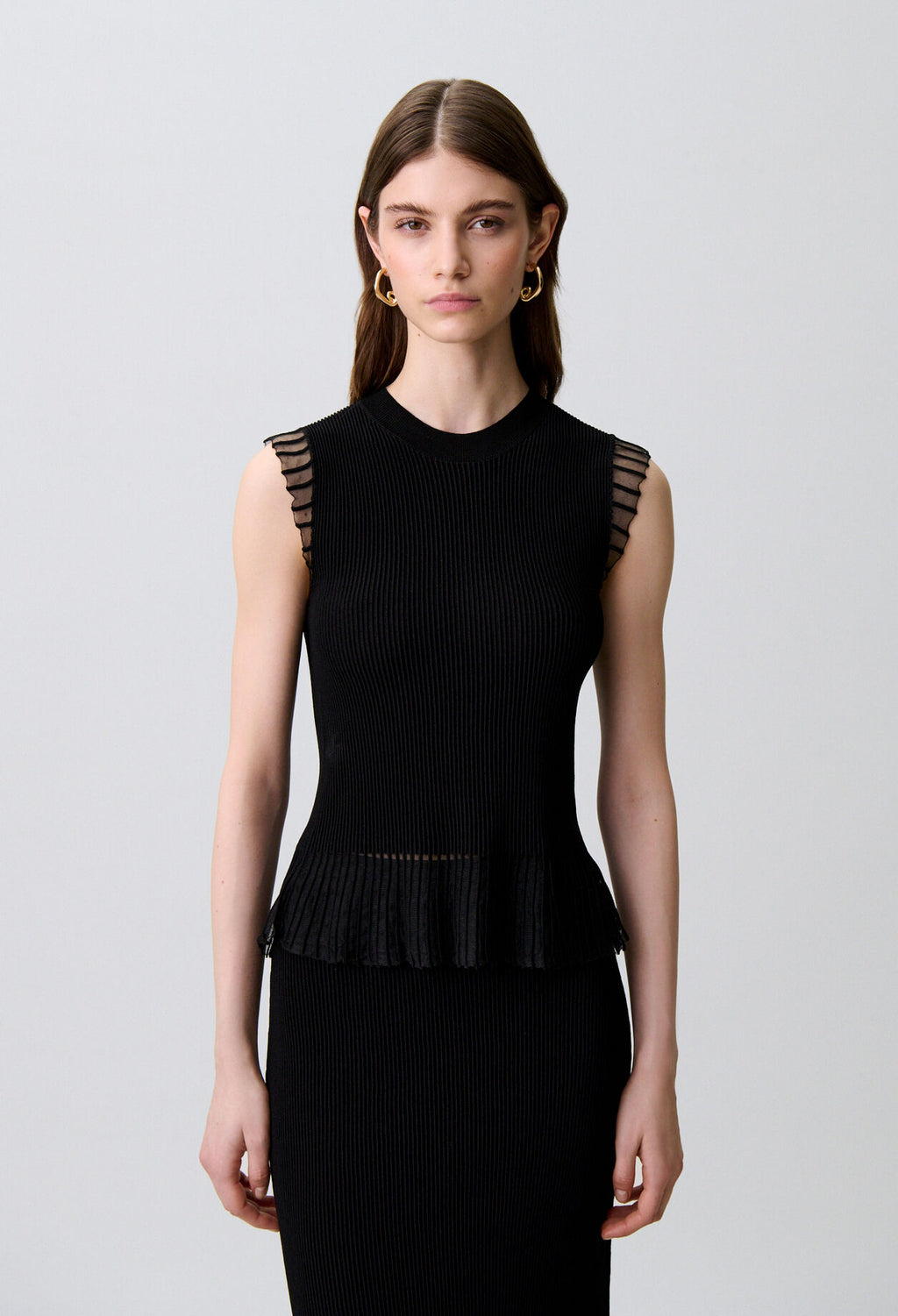High neck knit top