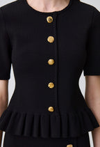 Round neck knitted top