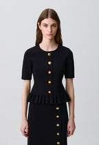 Round neck knitted top