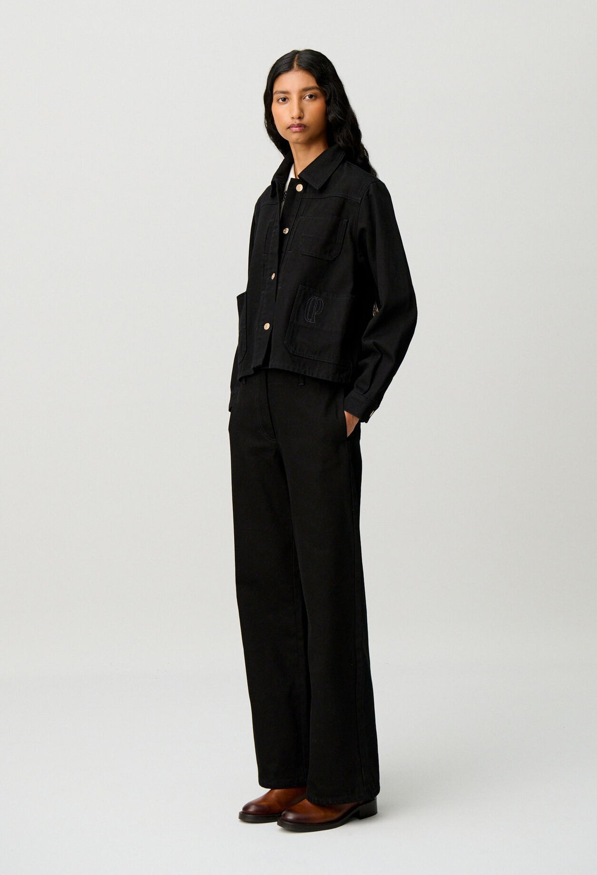 Denim worker jacket