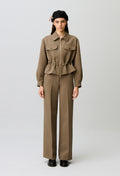 Gold flower peplum jacket